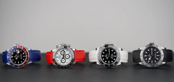 EVEREST 勞力士專用膠帶穿扣 CURVED END RUBBER STRAP FOR ROLEX WITH TANG BUCKLE