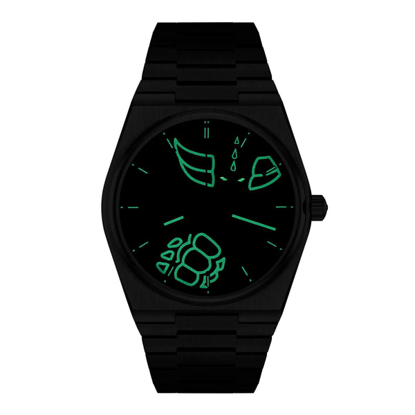 TISSOT 天梭 PRX 系列80小時自動款黑色PVD金剛戰神50周年特別款 40mm T1374073305101