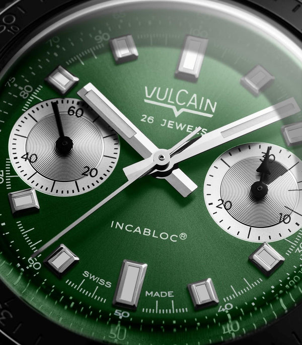 VULCAIN 窩路堅 Skindiver 潛水員系列森林綠計時機械限量版腕錶 39.7mm 590176BK7.BAR253