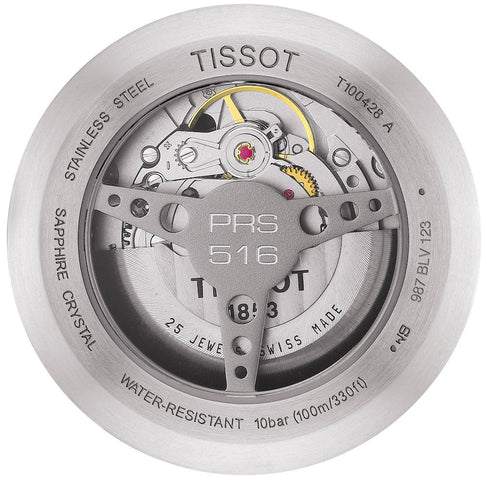 TISSOT 天梭 PRS516系列復古小秒針機械錶黑色PVD腕錶 42mm T1004281605100