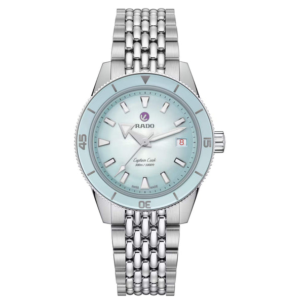 RADO 雷達錶 Captain Cook 庫克船長300米漸層藍潛水腕錶 39mm R32223203
