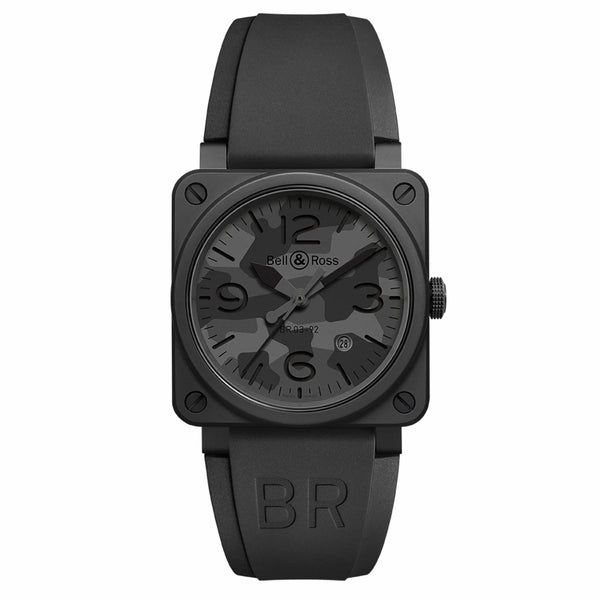 Bell & Ross 柏萊士 BR 03-92 BLACK CAMO 暗黑迷彩陶瓷機械腕錶 42mm BR0392-CAMO-CE/SRB