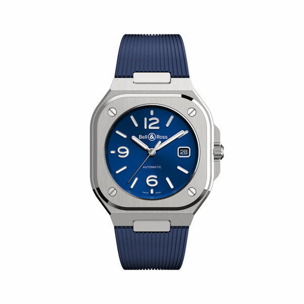 Bell & Ross 柏萊士 BR 05 BLUE STEEL BR05 rubber
