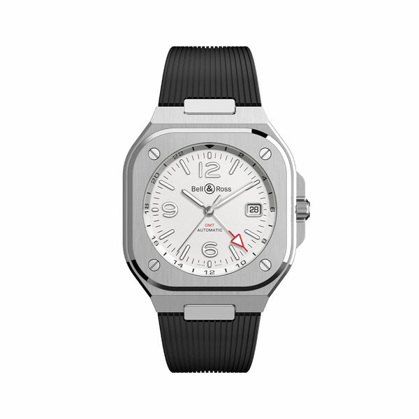 Bell & Ross 柏萊士 BR 05 GMT White Rubber 白色面膠帶款