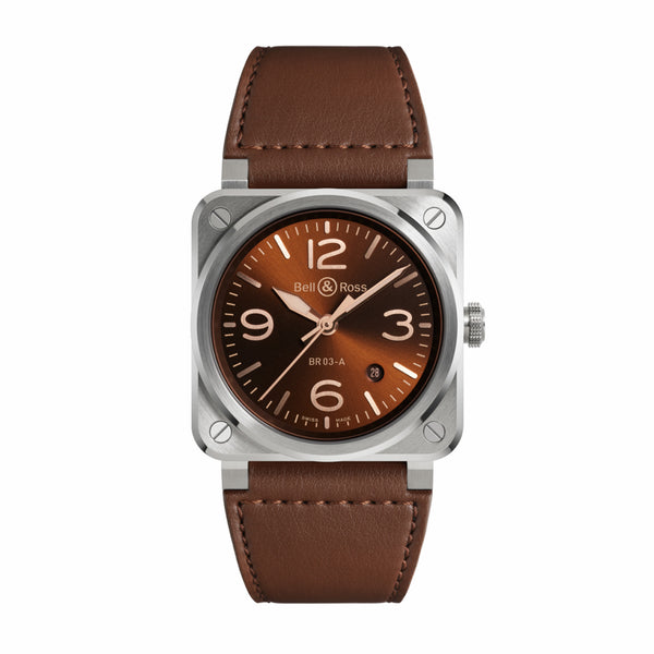 Bell & Ross 柏萊士 BR 03 GOLDEN HERITAGE 不鏽鋼自動腕錶 41mm