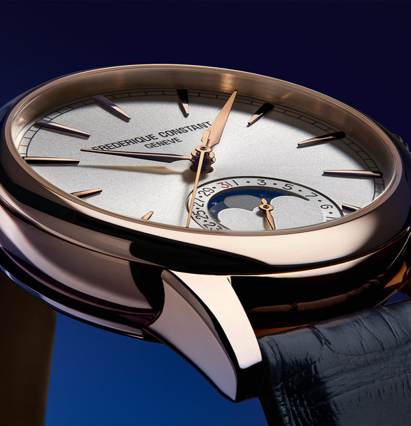 Frederique Constant 康斯登 Manufacture 自製機芯18k玫瑰金指針式月相日期顯示 40mm FC-716S3H9