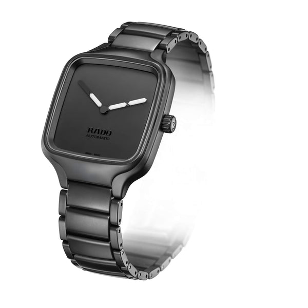 RADO 雷達錶 TRUE SQUARE Undigital 真系列方形陶瓷自動機械腕錶 38mm R27075152