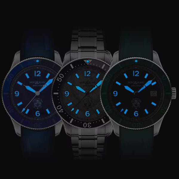 MontBlanc 萬寶龍 Iced Sea 日期顯示自動腕錶限量版套裝 - 191 套 MB131326