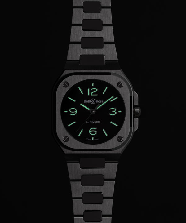 Bell & Ross 柏萊士 BR-05 Black Steel 黑色錶盤時尚機械錶 36mm BR05A-S-BL-ST/SST