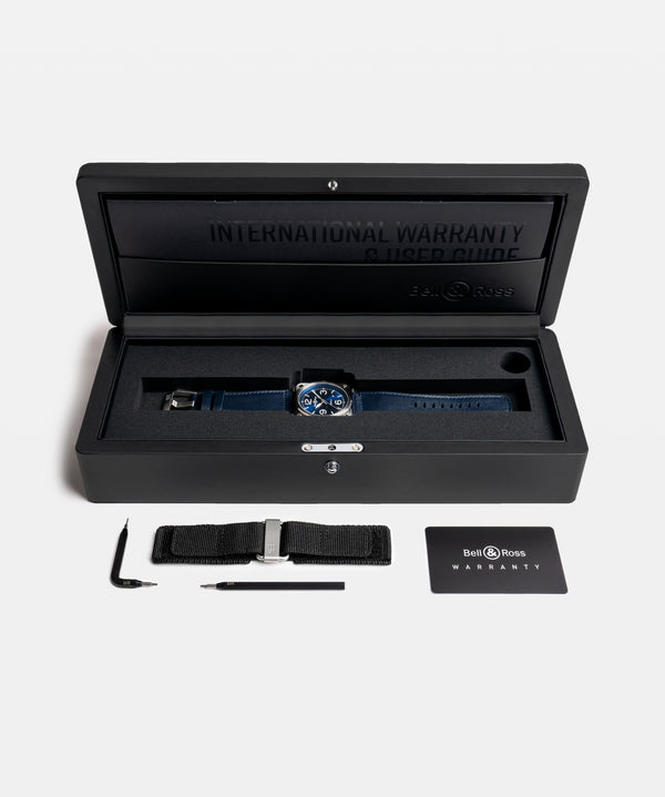 Bell & Ross 柏萊士 BR-03 BLUE STEEL 不鏽鋼自動腕錶 41mm BR03A-BLU-ST/SCA