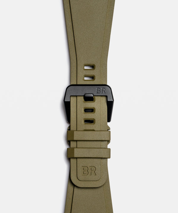 Bell & Ross 柏萊士 BR-03 MILITARY CERAMIC 卡其黑色陶瓷自動腕錶 41mm BR03A-MIL-CE/SRB