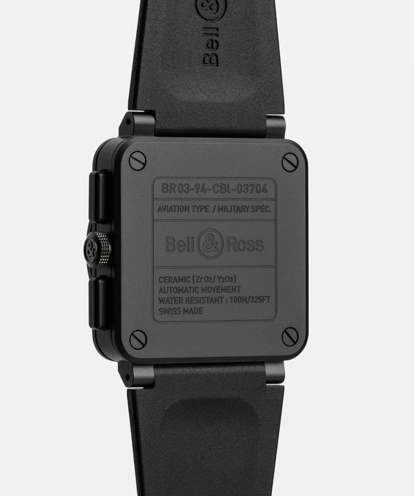 Bell & Ross 柏萊士 BR03-94 BLACK MATTE BR-03 陶瓷計時機械腕錶 42mm BR0394-BL-CE