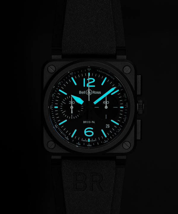 Bell & Ross 柏萊士 BR03-94 BLACK MATTE BR-03 陶瓷計時機械腕錶 42mm BR0394-BL-CE