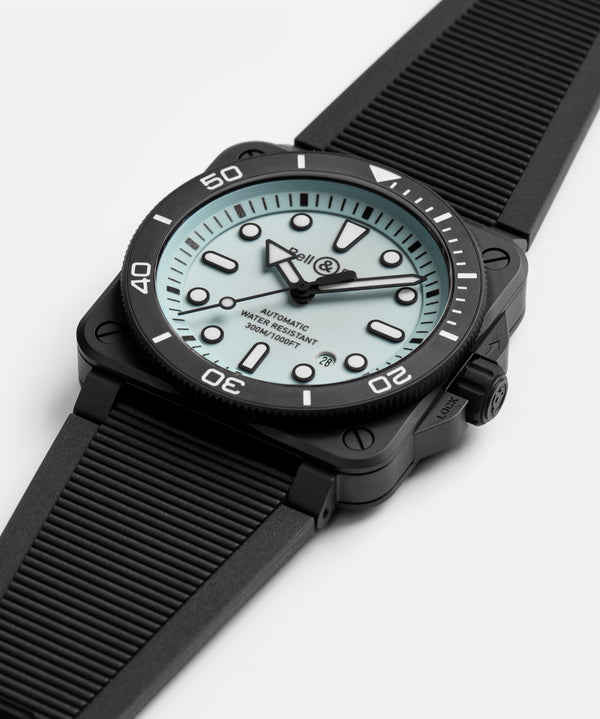 Bell & Ross 柏萊士 BR-03 DIVER FULL LUM CERAMIC 陶瓷300米潛水自動腕錶 42mm BR03A-D-LM-CE/SRB