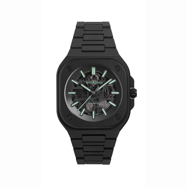 Bell & Ross 柏萊士 BR 05 SKELETON BLACK LUM CERAMIC 黑色陶瓷夜光鏤空腕錶 41mm