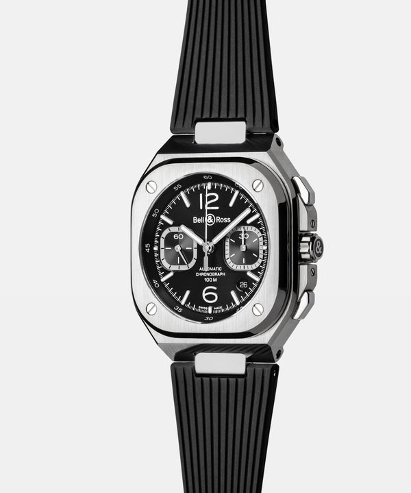 Bell & Ross 柏萊士 BR-05 Chrono Black Steel 計時機械腕錶 42mm BR05C-BLC-ST/SRB