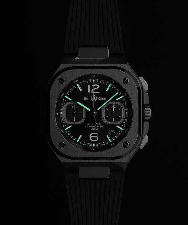 Bell & Ross 柏萊士 BR-05 Chrono Black Steel 計時機械腕錶 42mm BR05C-BLC-ST/SRB