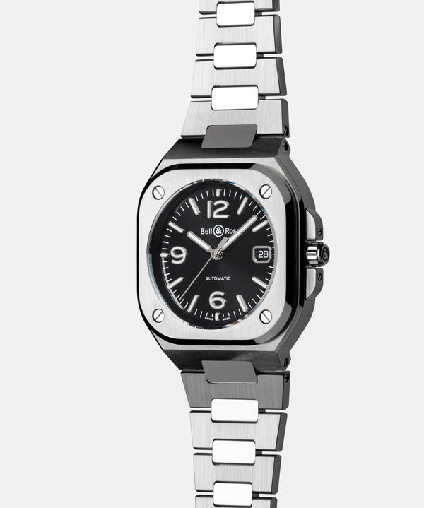 Bell & Ross 柏萊士 BR-05 BLACK STEEL 不鏽鋼機械腕錶 40mm BR05A-BL-ST/SST - 新萬國鐘錶