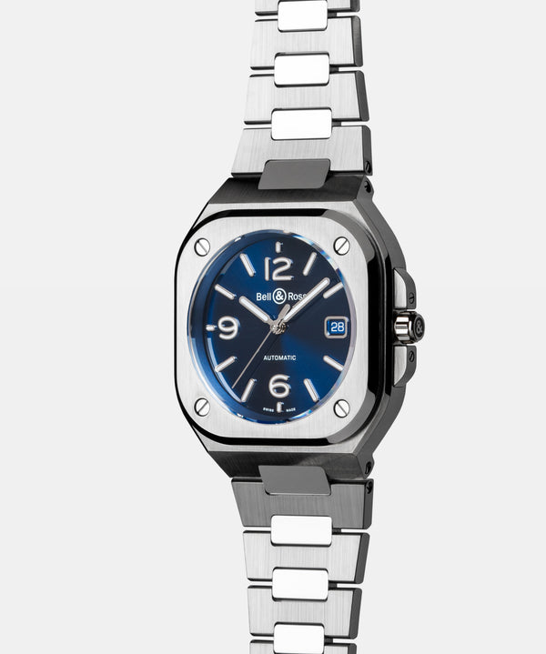 Bell & Ross 柏萊士 BR-05 Blue Steel 不鏽鋼機械腕錶 40mm BR05A-BLU-ST/SST - 新萬國鐘錶