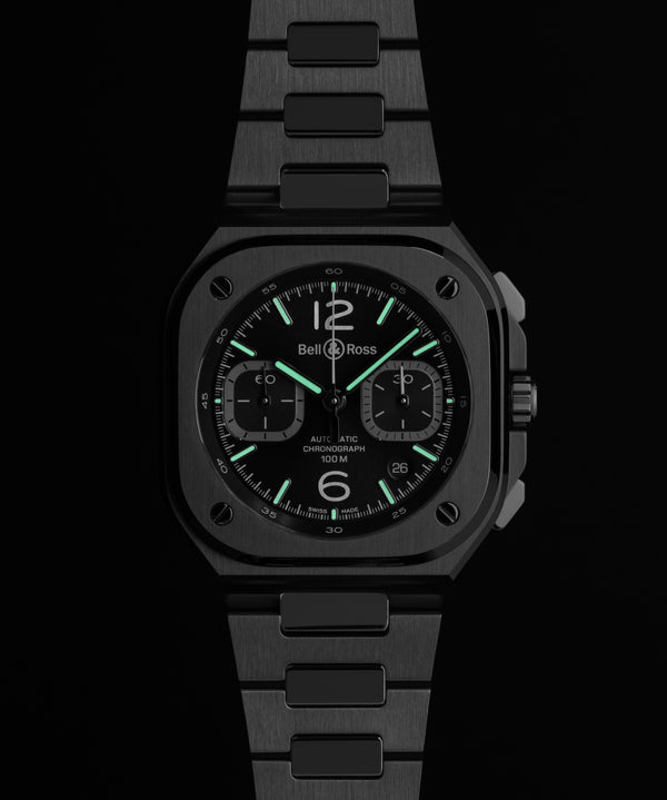 Bell & Ross 柏萊士 BR-05 Chrono Black Steel 計時機械腕錶 42mm BR05C-BLC-ST/SST