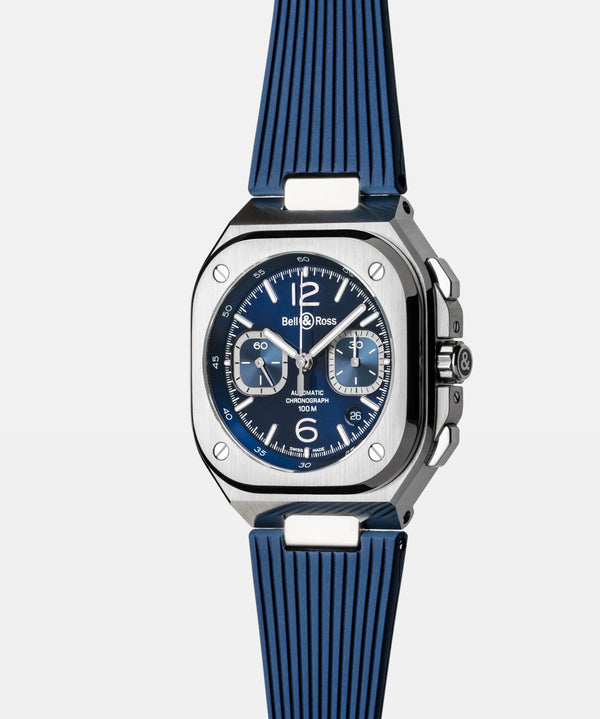 Bell & Ross 柏萊士 BR-05 Chrono Blue Steel 計時機械腕錶 42mm BR05C-BLU-ST/SRB
