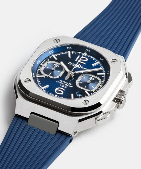 Bell & Ross 柏萊士 BR-05 Chrono Blue Steel 計時機械腕錶 42mm BR05C-BLU-ST/SRB