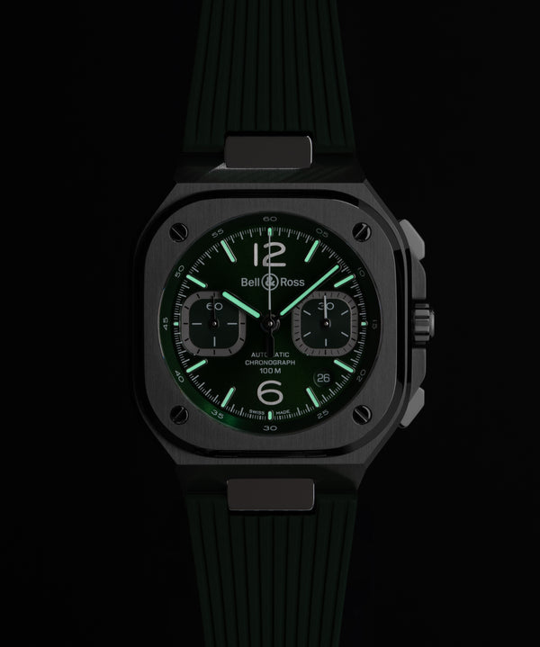 Bell & Ross 柏萊士 BR-05 Chrono Green Steel 綠面計時機械腕錶 42mm BR05C-GN-ST/SRB