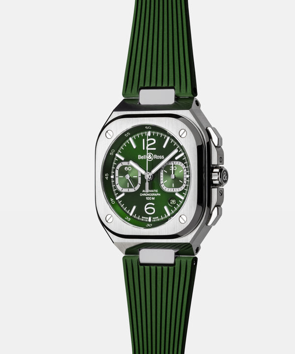 Bell & Ross 柏萊士 BR-05 Chrono Green Steel 綠面計時機械腕錶 42mm BR05C-GN-ST/SRB