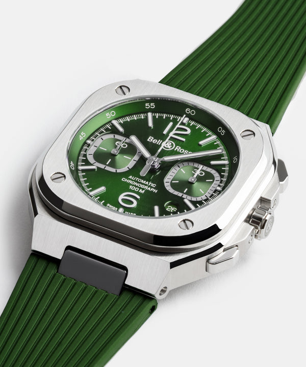 Bell & Ross 柏萊士 BR-05 Chrono Green Steel 綠面計時機械腕錶 42mm BR05C-GN-ST/SRB