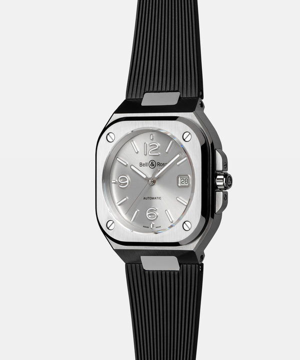 Bell & Ross 柏萊士 BR-05 GREY STEEL 時尚不銹鋼機械腕錶 40mm BR05A-GR-ST/SRB