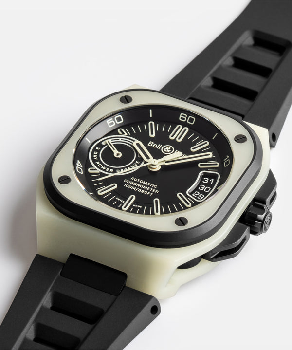 Bell & Ross 柏萊士 BR-X5 Green Lum BRX5 夜光錶殼腕錶 限量500支 41mm BRX5R-LUM-TC/SRB