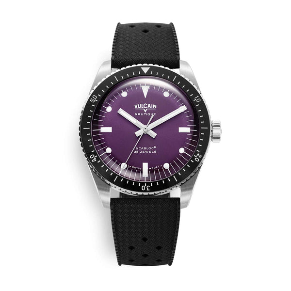 VULCAIN 窩路堅 Skindiver 潛水員系列200米紫面機械腕錶 38mm 660170AI7.BAR200