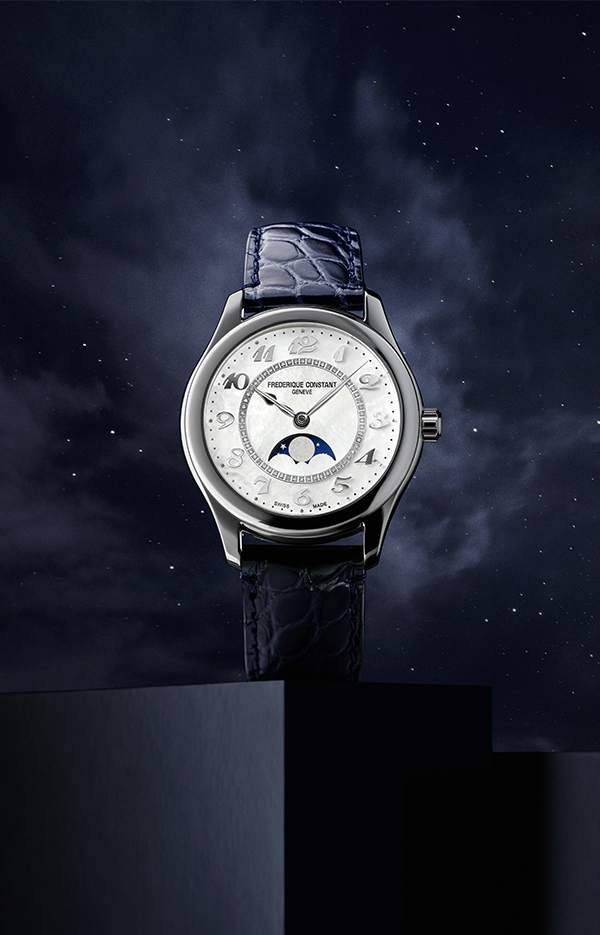 Frederique Constant 康斯登 Classics 系列優雅機械真鑽月相腕錶 36mm FC-331MPWD3B6