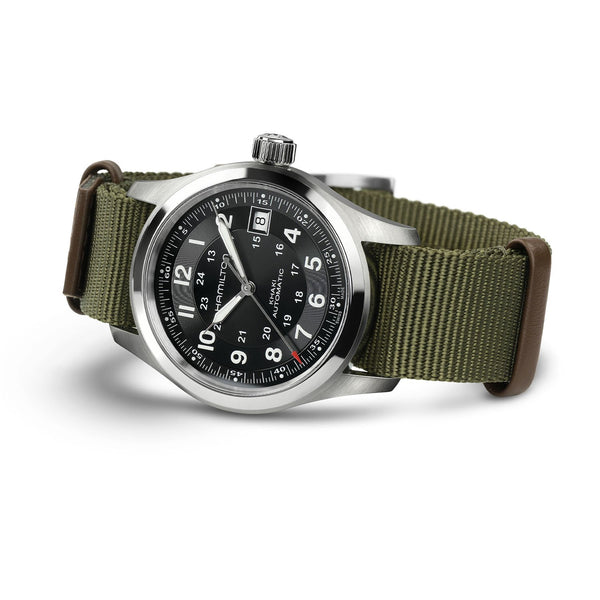 Hamilton 漢米爾頓 Khaki Field 卡其陸戰系列 Call of Duty 決勝時刻黑色行動7聯名機械錶 38mm H70475930