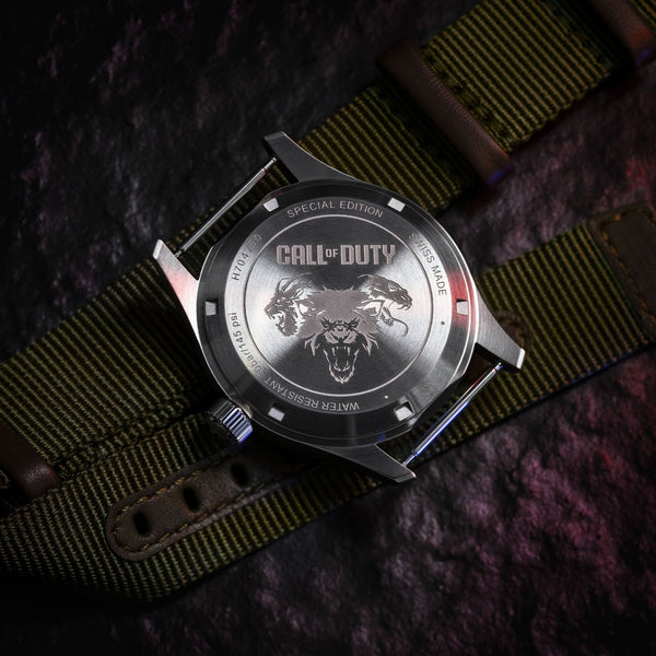 Hamilton 漢米爾頓 Khaki Field 卡其陸戰系列 Call of Duty 決勝時刻黑色行動7聯名機械錶 38mm H70475930