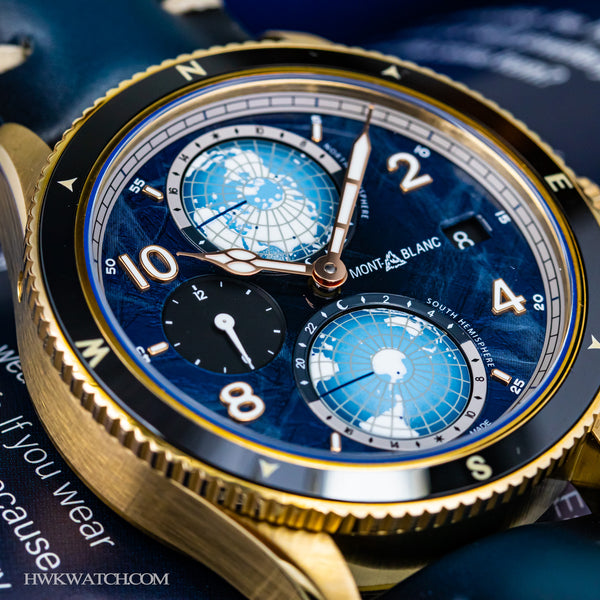 MontBlanc 萬寶龍 1858 Geosphere 世界時區0 Oxygen 零氧限量版青銅腕錶 MB129415