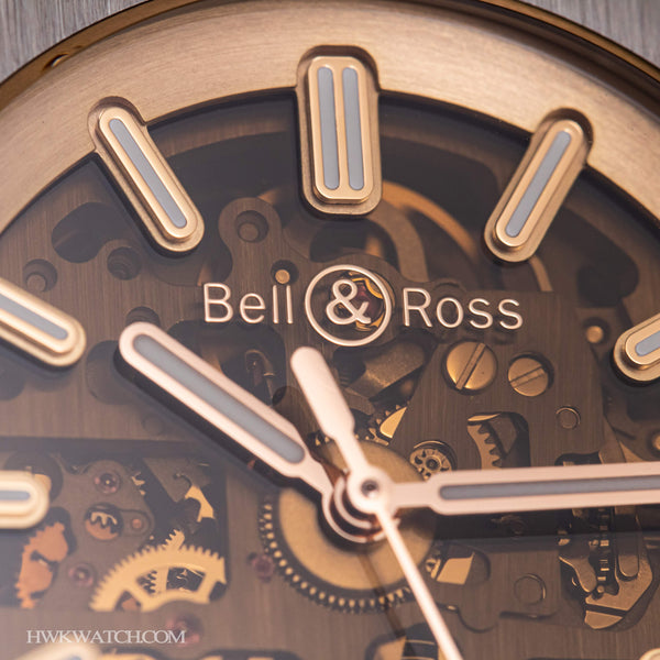 Bell & Ross 柏萊士 BR-05 SKELETON GOLDEN 鏤空金色透明錶盤機械腕錶 40mm BR05A-CH-SKST/SST