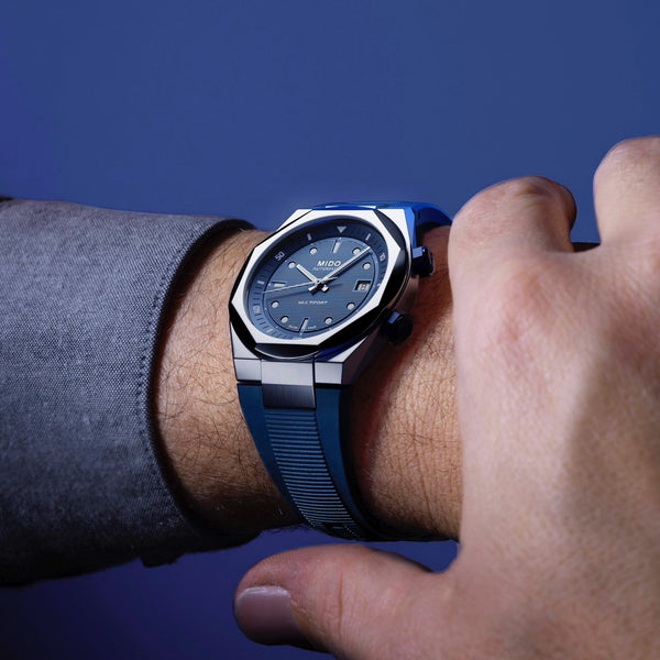 MIDO 美度 MULTIFORT 8 Two Crowns 先鋒系列雙錶冠八角形錶圈機械錶 40mm M0475071704100