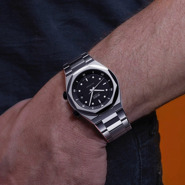 MIDO 美度 MULTIFORT 8 Two Crowns 先鋒系列雙錶冠八角形錶圈機械錶 40mm M0475071105100