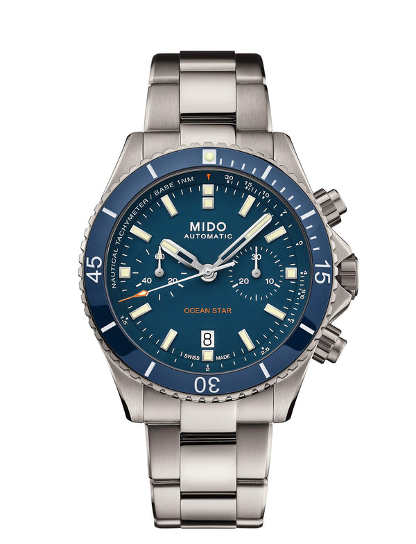MIDO 美度 OCEAN STAR 海洋之星系列200米潛水鈦金屬計時碼表自動上鍊腕錶 44mm M0266274404100