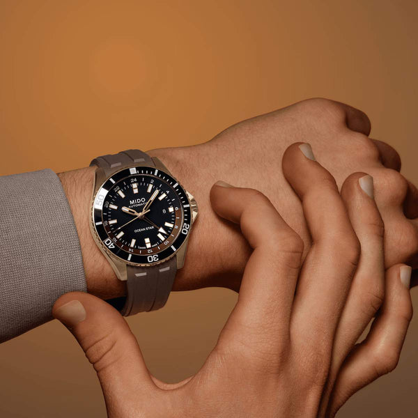 Mido 美度 Ocean Star 海洋之星 GMT 兩地時區陶瓷圈200米潛水機械錶 44mm M0266293729100
