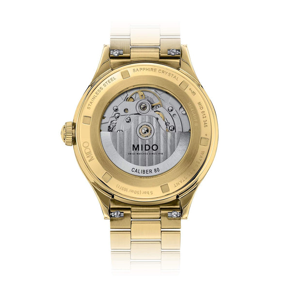 MIDO 美度 MULTIFORT 先鋒系列黃色PVD復古80小時自動腕錶 42mm M0404073302700