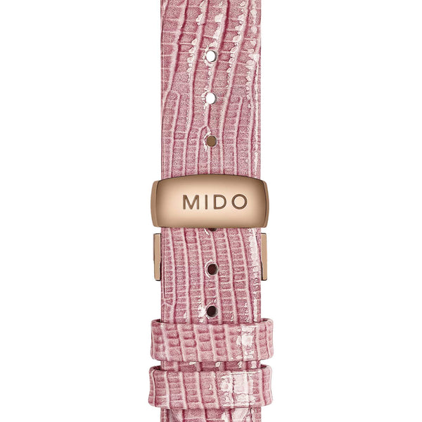 MIDO 美度 RAINFLOWER 花雨系列玫瑰金色PVD自動上鍊機械腕錶 34mm M0432073601100 - 新萬國鐘錶