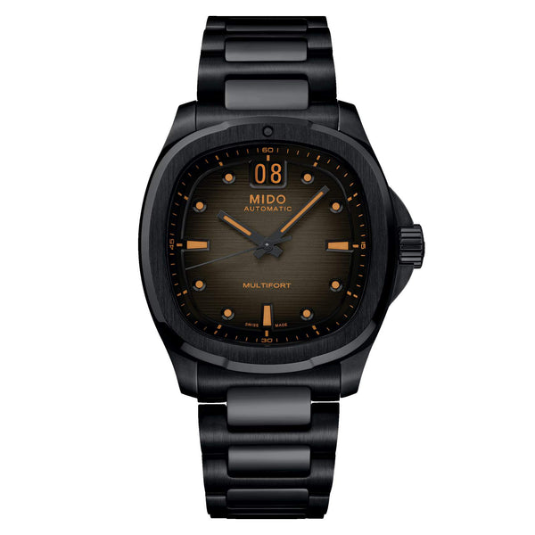 MIDO 美度 MULTIFORT 先鋒系列 TV Big Date 黑色PVD大日期窗腕錶 40mm M0495263308100