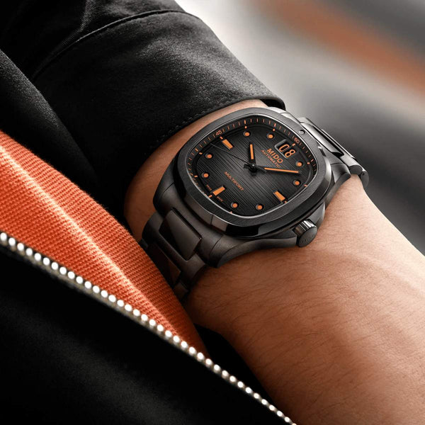 MIDO 美度 MULTIFORT 先鋒系列 TV Big Date 黑色PVD大日期窗腕錶 40mm M0495263308100