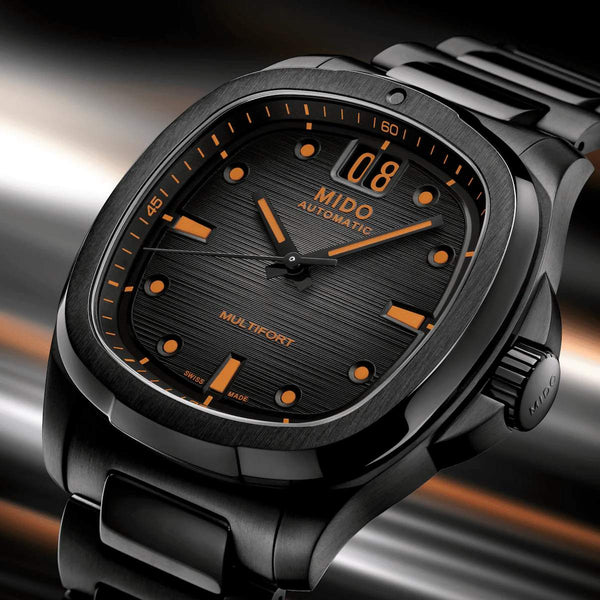 MIDO 美度 MULTIFORT 先鋒系列 TV Big Date 黑色PVD大日期窗腕錶 40mm M0495263308100