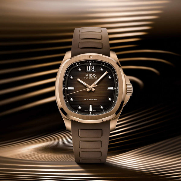 MIDO 美度 MULTIFORT 先鋒系列 TV Big Date PVD玫瑰金大日期窗腕錶 40mm M0495263729100