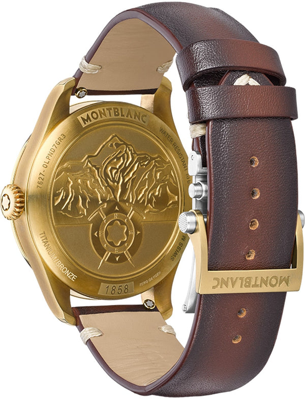 MontBlanc 萬寶龍 1858 系列 0 Oxygen 零氧青銅特別版日期顯示自動機械腕錶 41mm MB134339