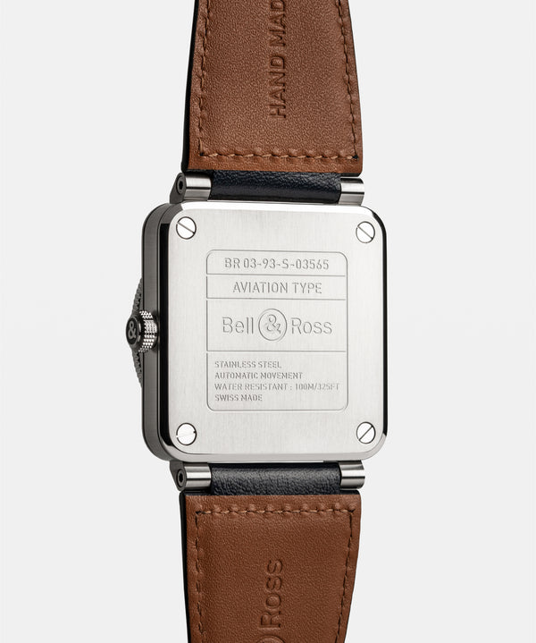 Bell & Ross 柏萊士 BR-03 GMT Blue 兩地時區藍灰圈機械腕錶 42mm BR0393-BLU-ST/SCA