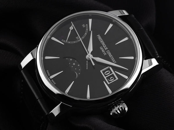 Frederique Constant 康斯登 Manufacture 自製機芯大日期動力儲存月相顯示黑面限量版 40mm FC-735B3H6